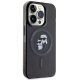 Karl Lagerfeld iPhone 15 Pro Case KC Glitter MagSafe, Black