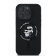 Karl Lagerfeld Silicone Karl&Choupette Heads Ring MagSafe Case for iPhone 16 Pro Max, Black