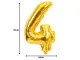 Foil Balloon Number 4 for Birthday Party 66cm, Gold
