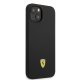 Ferrari Silicone Metal Logo MagSafe Case for iPhone 14 Plus, Black