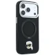 Karl Lagerfeld with Ring Stand 360 Karl Head Pin MagSafe Case for iPhone 18 Pro / 17 Pro, Black