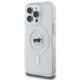 Karl Lagerfeld iPhone 16 Pro Case IML Metal Karl Head MagSafe, White
