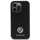 Guess 4G Strass Metal Logo Case for iPhone 15 Pro Black