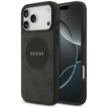 Guess iPhone 17 Pro Max Case 4G Circle Classic Logo MagSafe, Black