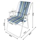 Striped Folding Camping Chair for Beach and Outdoor