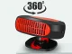 Portable 12V Car Heater and Fan 150W, Windscreen Defroster, Black-Red