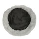 Plush Calming Donut Pet Bed for Dogs and Cats 100 cm, Light Grey