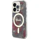 Guess iPhone 14 Pro Case IML Flower MagSafe, Khaki