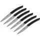 Laguiole Jean Dubost Table Knife Set 6 pcs, Acrylic Black