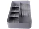 Two-Tier Cutlery Drawer Organizer, Grey