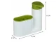 Kitchen Sink Organizer with Soap Dispenser, White/Green