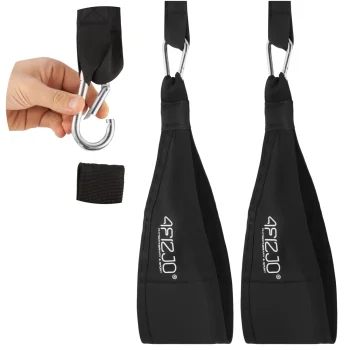 Abdominal Training Slings 4FIZJO AB Sling Straps, Black