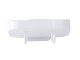 Wall-Mounted Soap Dish with Drainage and 2 Hooks, White