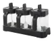 Glass Spice Containers with Spoon, Set of 3