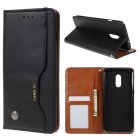 OnePlus 7 PU Leather Wallet Book Case Cover, Black | Vāks Maciņš Maks Grāmatiņa Apvalks