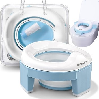 Nicekids Non-Slip Nightstand 3W1 Overlay for Wc Sedan Seat Blue