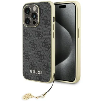 Guess iPhone 15 Pro Case 4G Big Metal Logo, Grey