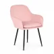 ModernHome Set of 2 Upholstered Velvet Chairs, Pink