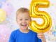 Foil Balloon Number 5, 66 cm (26\"), Gold