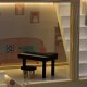 Wooden Dollhouse with Furniture and LED Light 78cm, Pink