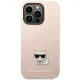 Karl Lagerfeld Silicone Choupette Body Case for iPhone 14 Pro, Pink