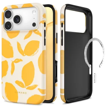 Tech-Protect Lamano MagSafe Case for iPhone 18 Pro Max / 17 Pro Max, Yellow/White