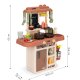 Kids play kitchen with sound, LED, steam generator, 42 accessories