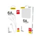 Dudao L8A-3in1 USB-A to USB-C/micro USB/Lightning Cable, 1.2m, White
