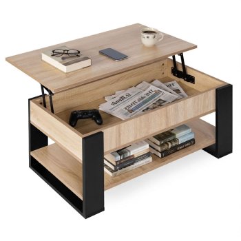 Lift-Top Coffee Table with Storage ModernHome 90 cm, oak sonoma