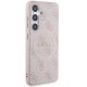 Guess 4G Collection Leather Metal Logo MagSafe Case for Samsung Galaxy S24, Pink