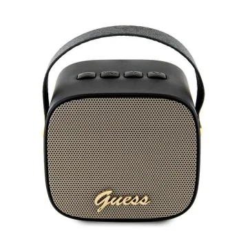 Guess Bluetooth Speaker GUWSB2P4SMK 4G Leather Script Logo, Black