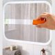 Cleaning eraser for glass and metal, orange