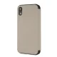 BMW Logo Imprint Folio Case for iPhone Xr - Beige