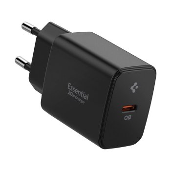 Spigen Essential EE201EU USB-C 20W Wall Charger - Black