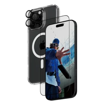 PanzerGlass 3-in-1 Bundle for iPhone 16 Pro Max (D3O Case, Glass, Lens)