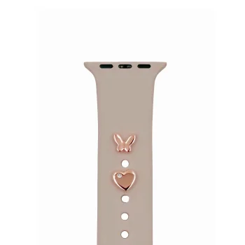 TFO Watch Strap Pin Charms Set Butterfly, 2 pcs, Rose Gold