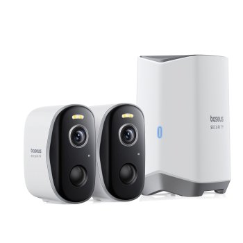 Baseus Security N1 Plus 2K Outdoor Camera Kit (2 Cameras), White