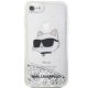 Apple iPhone 8 / 7 / SE (2020) (2022) 4.7\" Karl Lagerfeld Glitter Choupette Head Case Cover (KLHCI8LNHCCS), Silver