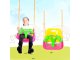 Adjustable 3-in-1 garden swing for children with backrest pink