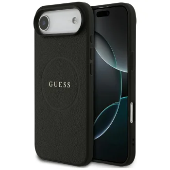 Guess Grained Ring MagSafe Phone Case Cover iPhone 17 Air - black