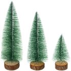 Mini Christmas Trees Set of 3 Ruhhy 27091, Frosted Tabletop Holiday Decor