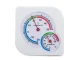 Analog indoor thermometer-hygrometer for temperature and humidity, white