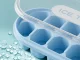 Silicone Ice Cube Tray with Container and Lid, Blue