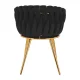 Velvet Salon Chair 4Rico QS-GW06G Ergonomic, Black