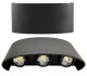 Outdoor Wall Lamp, Up/Down LED, 6W, Black