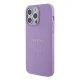 Guess iPhone 15 Pro Max Case Saffiano 4G Metal Logo MagSafe, Purple