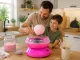 Cotton Candy Machine 480W with Sticks and Measuring Spoon, Pink