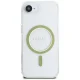 Guess IML Glitter Circle MagSafe Case for iPhone 16e, Clear