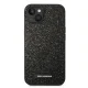 Karl Lagerfeld Glitter Plaque Logo Case for iPhone 14 Plus, Black
