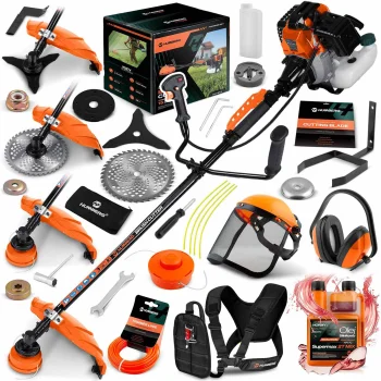 Humberg Hm-613 Petrol Brushcutter Grass Trimmer 55cc + Oil